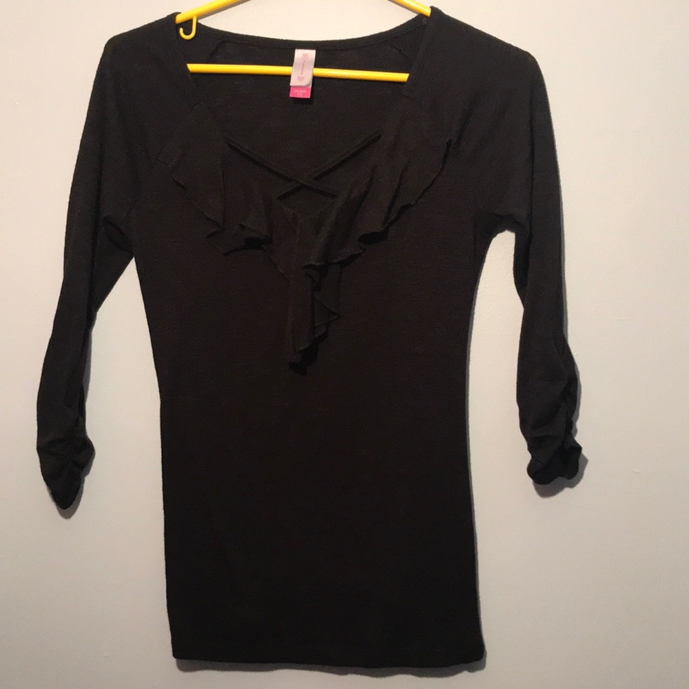 3/4 Sleeve V Neck Blouse